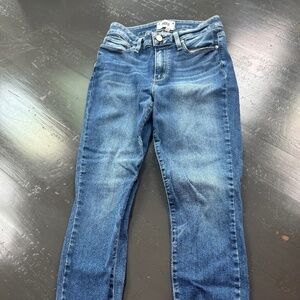 PAIGE DENIM MEDIUM WASH RAW HEM SIZE 25